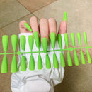 24Tips/Set Matte Super Long Coffin False Nail Artificial Fingernails Fake Nails Nail Beauty Finger Manicure Free Shipping Items