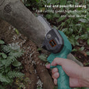 Cordless Electric Chain Saw Household Small Handheld Electric Saw Wireless Lithium Battery Outdoor Logging Orchard Electric Prun