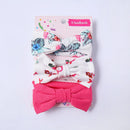 3Pcs/set Baby Headband Floral Solid Color Dot Printed Pink Bows Newborn Baby Girl Headband Hair Accessories Girls Turban