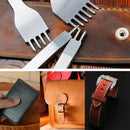 Leather Hole Punches 1+2+4+6 Prong DIY Diamond Lacing Stitching Chisel Set U/V Shaped Groover Leather Edge Beveler Skiving Tools
