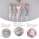 2021New Baby Pacifier Clip Newborn Linen Cotton Animal Wooden Pacifier Chain Nipple Soother Dummy Eco-friendly Material Holder