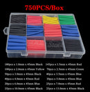 580pcs/530pcs/260pcs Assortment Electronic 2:1 Wrap Wire Cable Insulated Polyolefin Heat Shrink Tube Ratio Tubing Insulation