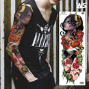 sexy tattoo stockings thigh leg temporary tatoos for women girls body stickers flowers peonies carp fish dragon snake tattoo big