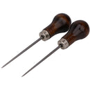 2pc Durable Professional Leather Wood Handle Awl Tools For Leather Craft Stitching Sewing Accessories Sewing Stitching Awl