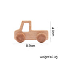 1PC Baby Toy Beech Wood Blocks Cartoon Car Educational Montessori Toys Children Teething Play Gym Baby Birthday Gift Products