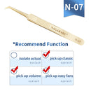 NAGARAKU Eyelash Extension Tweezers Makeup Stainless Steel Non-magnetic Pincet Volume Eyelash Tweezers 3D accurate