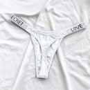Sexy Rhinestone Thong Low Waist Panties Women Comfort Ice Silk Seamless Lingerie G String Cotton Breathable Intimates Underwear