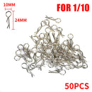 50PCS RC Car Part 1/5 1/6 1/7 1/8 1/10 1/12 1/14 1/16 RC Cars Shell Body Clips Pins Housing Latch R Buckles Fixed SCX10 90046