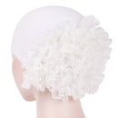 JTVOVO 2022 New Pure Color Milk Silk Pan Flower Hat Muslim Stretch Toe Cap Dubai Arab Women&