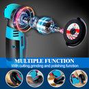 12V 500W Mini Brushless Angle Grinder with Rechargeable Lithium Battery Cordless Polishing Machine Diamond Cutting Power Tool