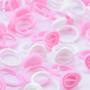 Wholesale 50/100Pcs Disposable Eyelash Glue Fan Cup Rings Holder Container Tattoo Pigment Eyelash Extension Tools Lash Supplies