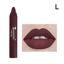 12 Colors Velvet Matte Lipsticks Pencil Waterproof Sexy Lip Lasting Red Stick Cup Tint Non-Stick Lip Long Lasting Moisturizing