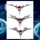 Girls Bracelet Chains Rose Tattoo Stickers Butterfly Body Arm Totem Tattoos Temporary Women Wrist Sexy Black Fake Tatoos
