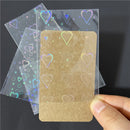 50pcs/Lot Heart-shaped Foil Laser Top Loading Sleeves For YGO Board Game Card Photo Protector Trading Cards Shield Cover