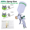 WENXING Professional HVLP Spay Gun 1.4/1.7/2.0mm Nozzle Gravity Airbrush For Car Painting