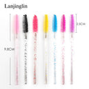 5/50pcs Disposable Brush Crystal Eyelash/Eyebrow Makeup Brush Diamond Handle Mascara Wands Eyelash Extension Tool maquiagem