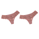 2Pcs/lot Women Sexy Lace Lingerie Temptation Low-waist Panties Embroidery Thong Transparent Hollow out Underwear Free shipping