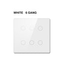 AVATTO Tuya WiFi Smart Switch,AC 110-220V Brazil 4x4 Touch Panel 4/6 Gang Light Switch,APP Control work with Alexa,Google Home