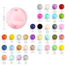 12mm 20pcs Silicone Baby Beads Round Teether Teething Beads DIY Pacifier Chain Necklace Pendant Toys BPA Free Baby Accessories