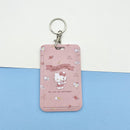 Kawaii Sanrio Keychain Cartoon Cat Sliding Card Holder Student Meal Card Bus Card Holder Lady Id Card Credit Card Holder Lanyard