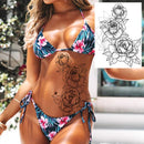 Realistic Sexy Peony Tattoos Temporary Women Adult Flower Arm Tattoos Sticker Waterproof Fake Floral Bloosom Body Leg Art Tatoos