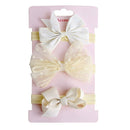 3Pcs/set Baby Headband Floral Solid Color Dot Printed Pink Bows Newborn Baby Girl Headband Hair Accessories Girls Turban