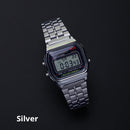 Rose Gold Silver Watches Men Women Electronic Digital Display Retro Style Clock Men&