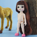 Adollya 16cm BJD Doll Nude Body Ball Jointed Swivel Doll 3D Eyes 13 Moveable Joints Body Make-up Princess 1/12 BJD Dolls