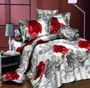 Home textiles cotton Leopard grain rose 3D bedding sets King size 4 Pcs of duvet cover bed sheet pillowcase bedclothes