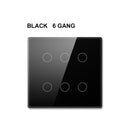 AVATTO Tuya WiFi Smart Switch,AC 110-220V Brazil 4x4 Touch Panel 4/6 Gang Light Switch,APP Control work with Alexa,Google Home