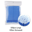 100PCS/Bag Eyelash Brushes Disposable Cotton Swab Micro Individual Eyelashes Microbrush Lash Removing Lash Extension Accessories
