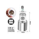 Ratchet Wrench Socket Converter Sleeve Head Adapter 1/2 "Big Fly To 3/8" Fly To 1/4 "Stainless Steel to 1/4" To 1/2 "To 3/8"