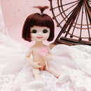Adollya 16cm BJD Doll Nude Body Ball Jointed Swivel Doll 3D Eyes 13 Moveable Joints Body Make-up Princess 1/12 BJD Dolls