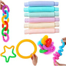 1/5Pcs Luminous Pop Tubes Sensory Fidget Toy Stress Relieve Toys Autism Anti-stress Plastic Bellows for kids Squeeze Gifts Toys