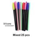 Disposable Eyelash Brush 25/50 Pcs Crystal Eye Brush Diamond Handle Mini Mascara Wands Brush Eyelash Extension Makeup Brush Set