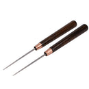 2pc Durable Professional Leather Wood Handle Awl Tools For Leather Craft Stitching Sewing Accessories Sewing Stitching Awl
