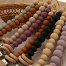 Baby Pacifier Clips Silicone Beads Wooden Ring Pacifier Chain Infant Nipple Appease Soother Chain Clips Dummy Holder Nipple Clip