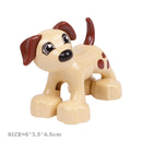 Big Size Building Blocks Cat Dog Pig Rabbit Model Accessories Compatible Bricks Farm Animals Set Assemble Education Toys For Kid