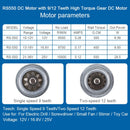 1pc RS550 12V 16.8V 21V 25V 19500 RPM DC Motor with Two-speed 12 Teeth and High Torque Gear Box for Electric Drill / Screwdriver
