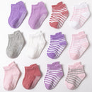 6 Pairs/lot 0 to 5 Years Anti-slip Non Skid Ankle Socks With Grips For Baby Toddler Kids Boys Girls All Seasons Cotton Socks