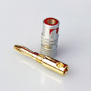 4pcs Banana Connector 4mm Speaker banana plugs 24K Copper gold plated 4mm Banana Jack match with 4mm binding post