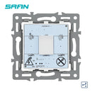 SRAN F6 Series White Crystal Tempered Glass Panel Light switch eu french wall socket usb tv rj45 rj11 Sensor switch Module DIY