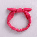 Baby Elastic Hair Bands Girl Headband Cotton Linen Kids Headwear Knot Hair Accessories Toddler Rabbit Ear Turban Playa Ties Soft