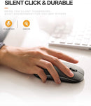 Wireless Rechargeable Mouse for Laptop Computer PC, Slim Mini Noiseless Cordless Mouse, 2.4G Mice for Home/Office
