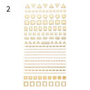 1PC Silver Gold Lines Stripe 3D Nail Sticker Geometric Waved Star Heart Self Adhesive Slider Papers Nail Art Transfer Stickers