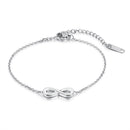 SIPENGJEL Fashion Stainless Steel Endless Love Infinity Chain Bracelets On Hand Adjustable Bracelets For Woman Party Jewelry