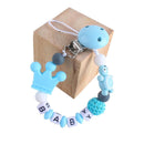 Personalized Name Baby Pacifier Clips Koala Pacifier Chain Holder for Baby Teething Soother Chew Toy Dummy Clips