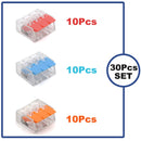 (30&50Pieces) Lever Nuts-3 New style compact Splicing Connectors Quick Disconnect Wire Connectors AWG 24-12