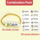 Customized Name Ring Waterproof Baby Shoe Bag Name Sticker Shoe Ring Buckle Kindergarten Name Buckle Pendant