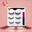 3Pairs Magnetic Lashes 3D Mink Eyelashes Wholesale Fake Eyelashes Magnetic Eyeliner With Tweezer Makeup Set For Beauty Faux Cils